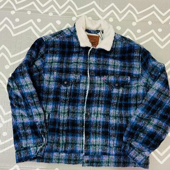 Vintage levis trucker Sherpa jacket coat winter parka - Picture 4 of 10